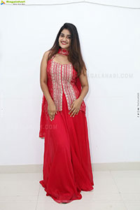 Sindhu Dunna in Red Designer Dress, HD Gallery