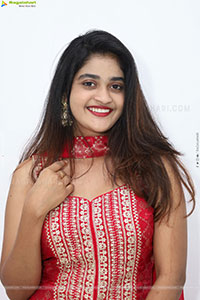 Sindhu Dunna in Red Designer Dress, HD Gallery