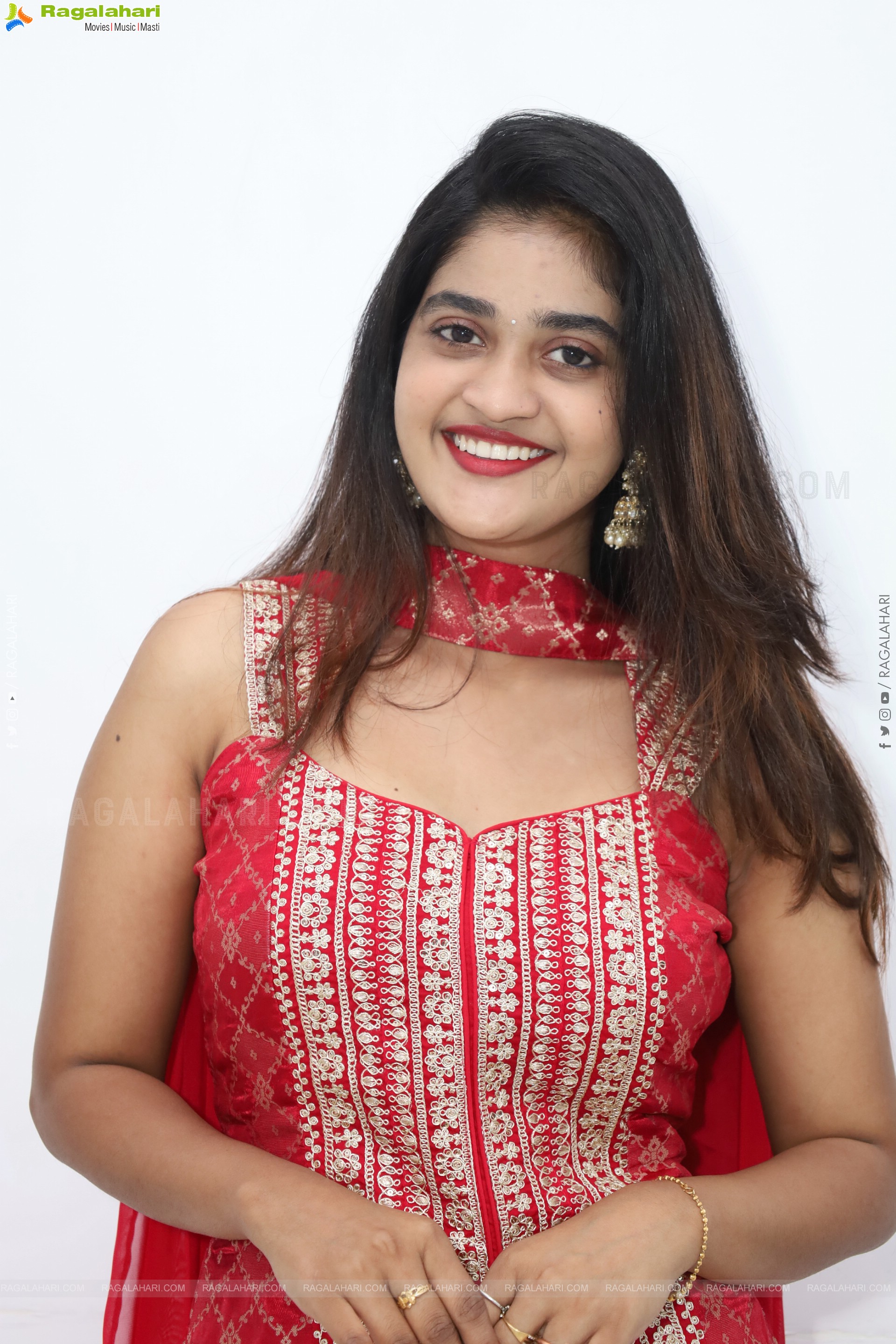 Sindhu Dunna in Red Designer Dress, HD Gallery