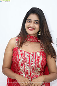 Sindhu Dunna in Red Designer Dress, HD Gallery