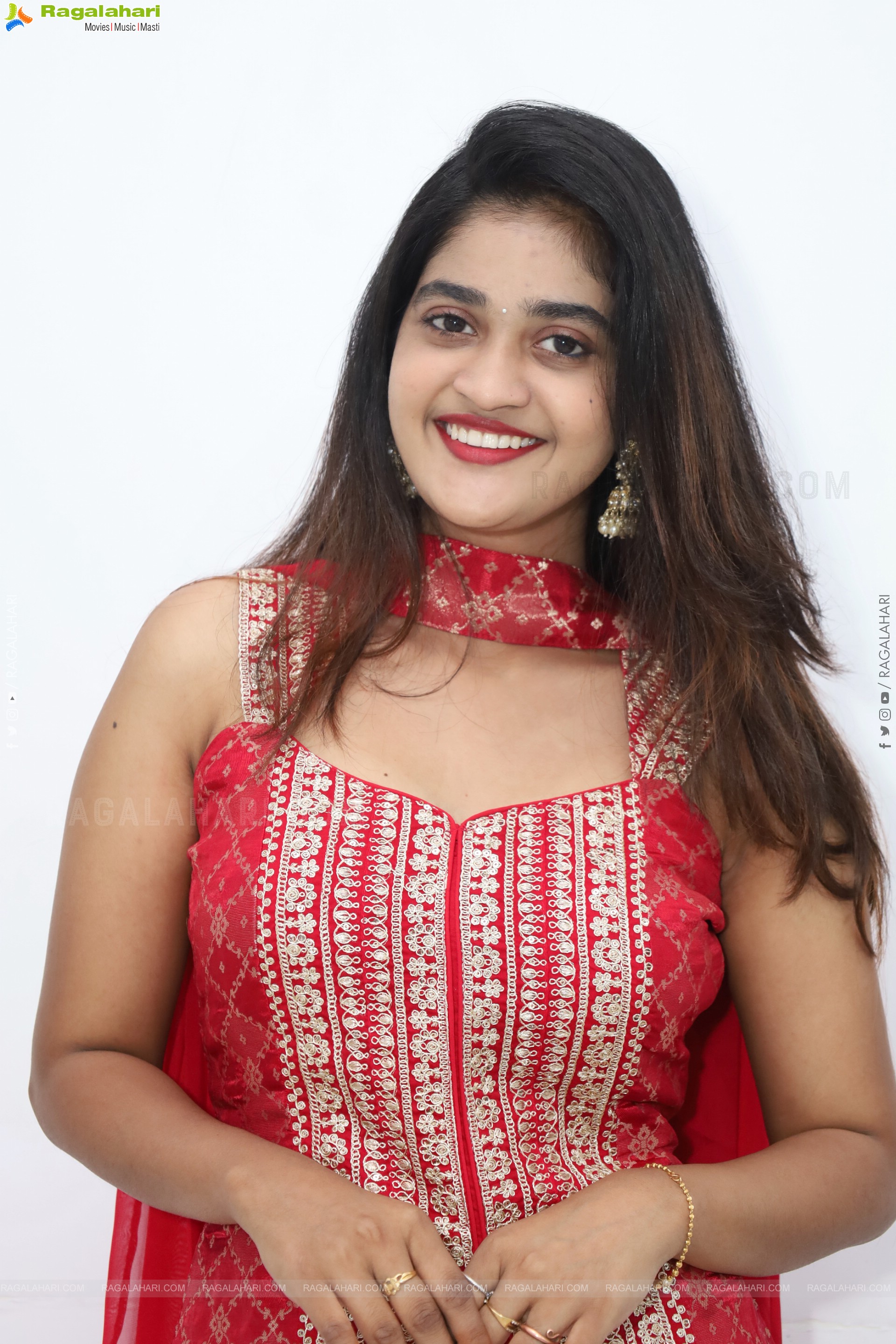 Sindhu Dunna in Red Designer Dress, HD Gallery