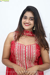 Sindhu Dunna in Red Designer Dress, HD Gallery