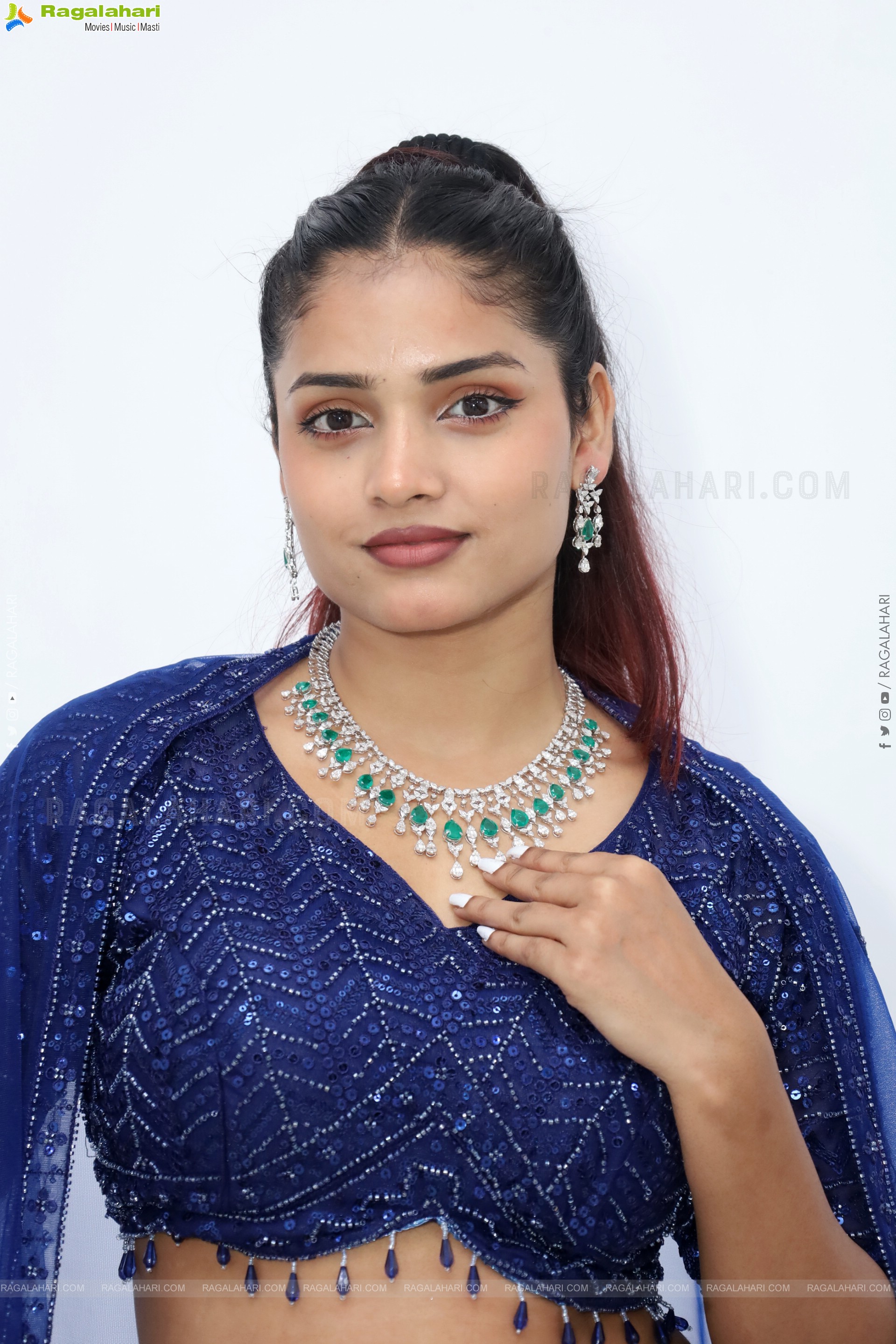 Soni Verma stills in Blue Designer Dress, HD Gallery