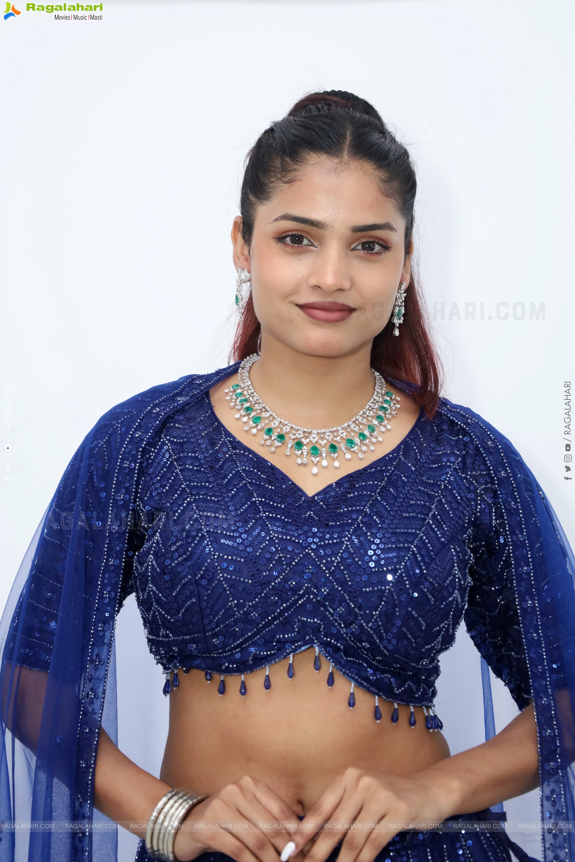 Soni Verma stills in Blue Designer Dress, HD Gallery