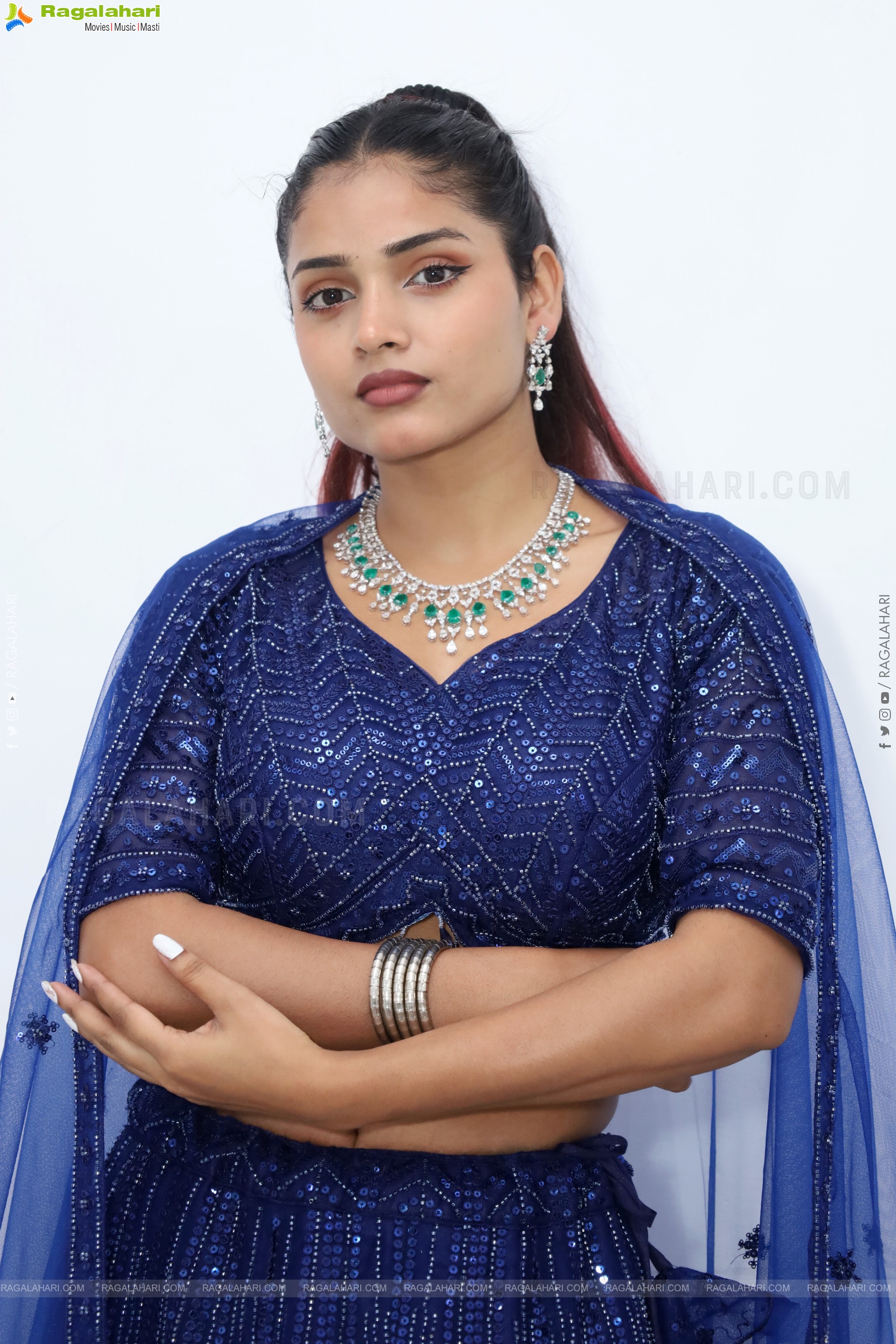 Soni Verma stills in Blue Designer Dress, HD Gallery