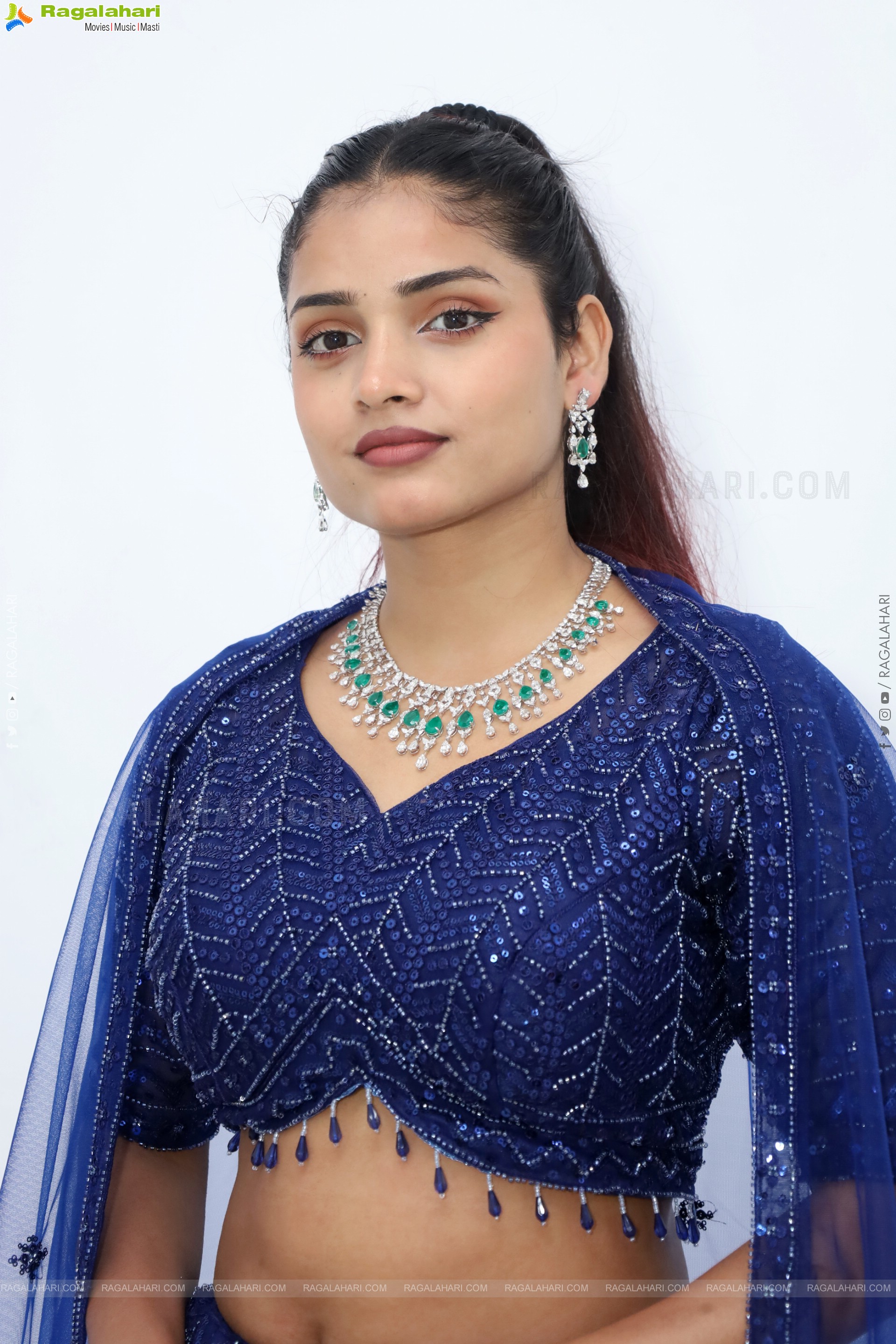 Soni Verma stills in Blue Designer Dress, HD Gallery