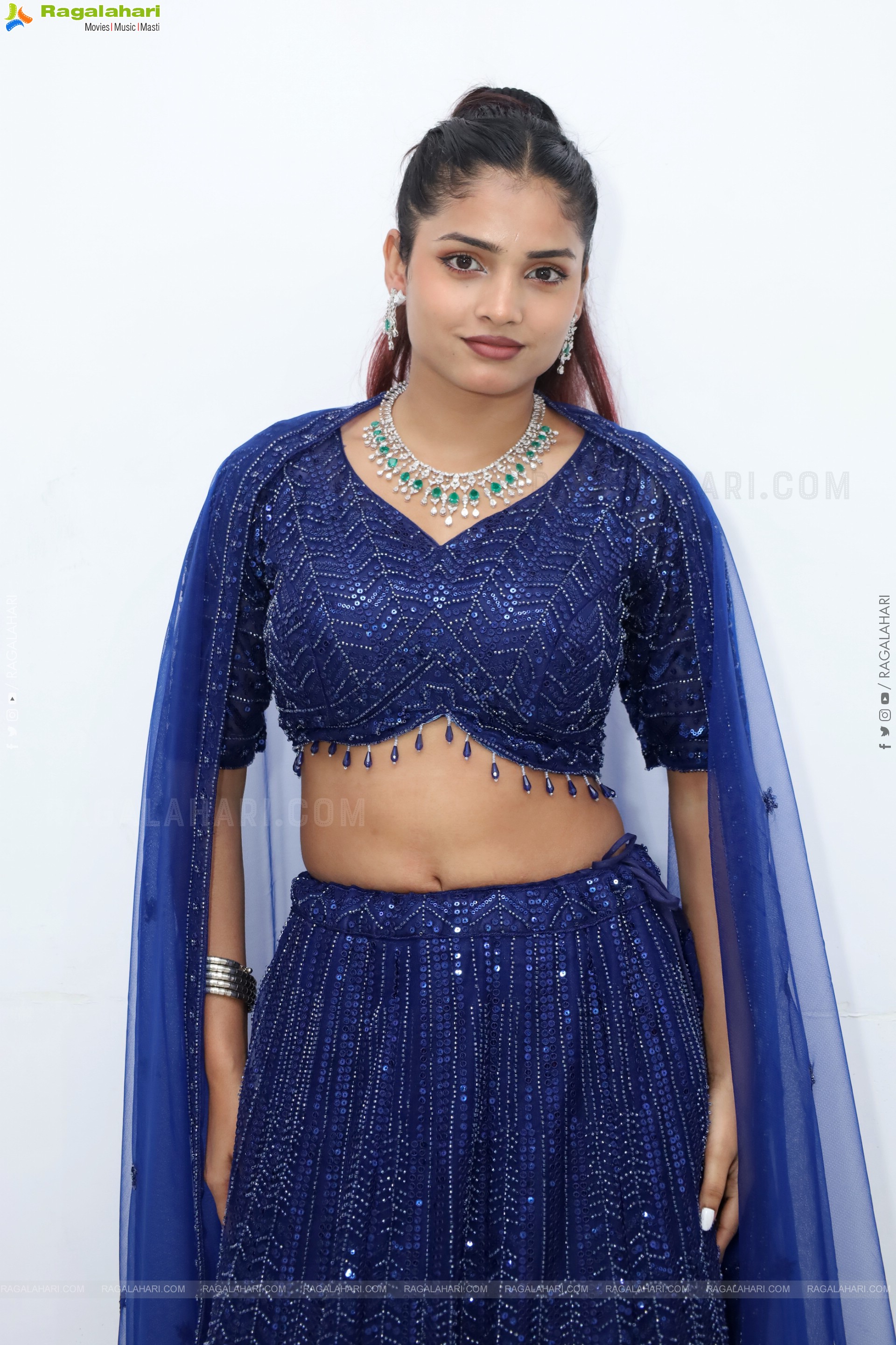Soni Verma stills in Blue Designer Dress, HD Gallery