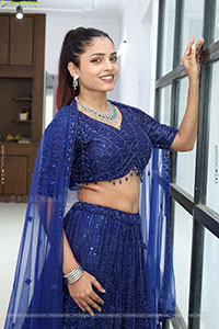Soni Verma stills in Blue Designer Dress, HD Gallery