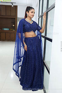 Soni Verma stills in Blue Designer Dress, HD Gallery