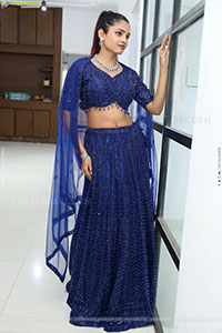 Soni Verma stills in Blue Designer Dress, HD Gallery