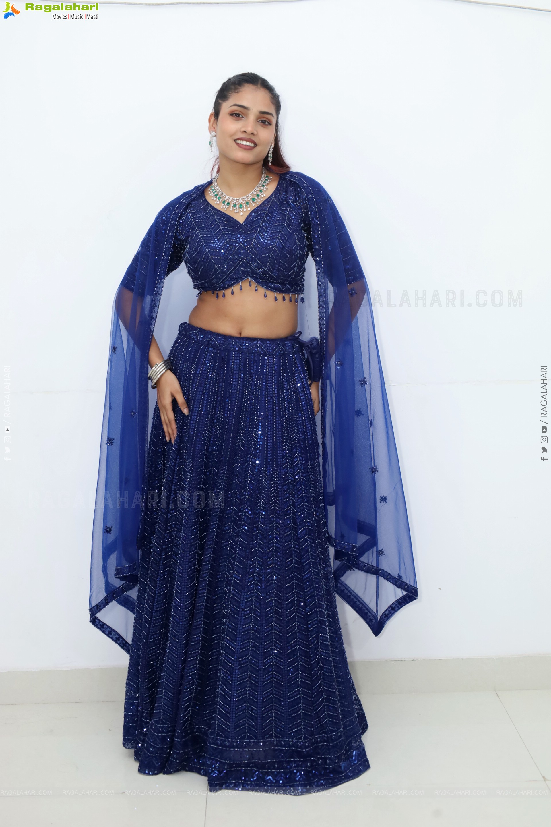 Soni Verma stills in Blue Designer Dress, HD Gallery
