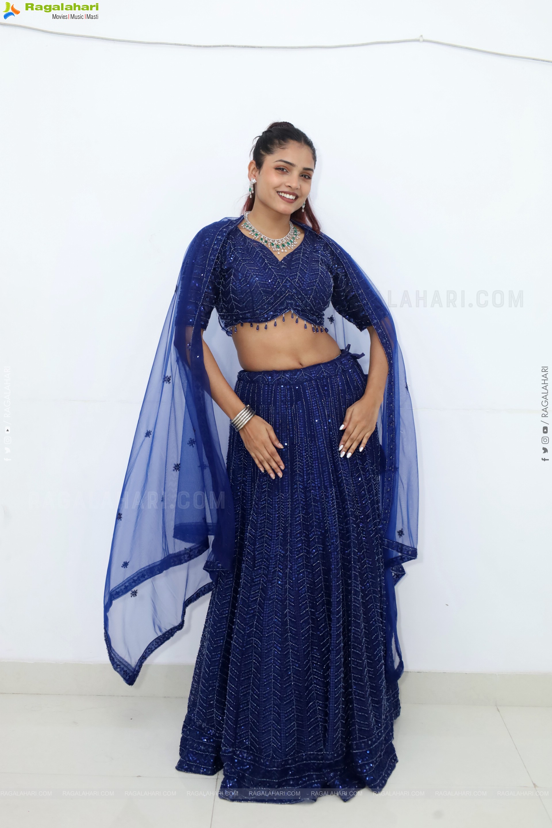 Soni Verma stills in Blue Designer Dress, HD Gallery