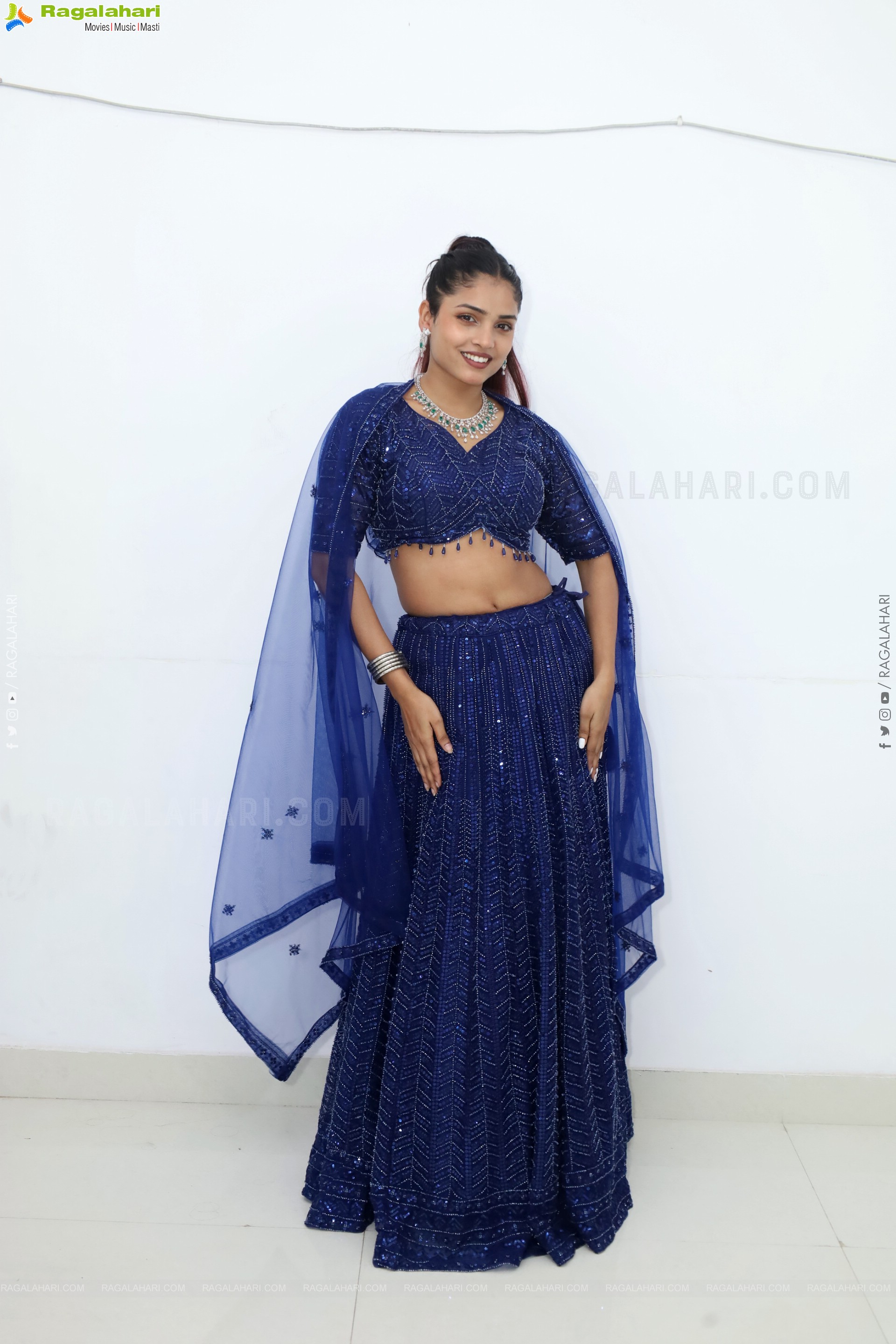 Soni Verma stills in Blue Designer Dress, HD Gallery