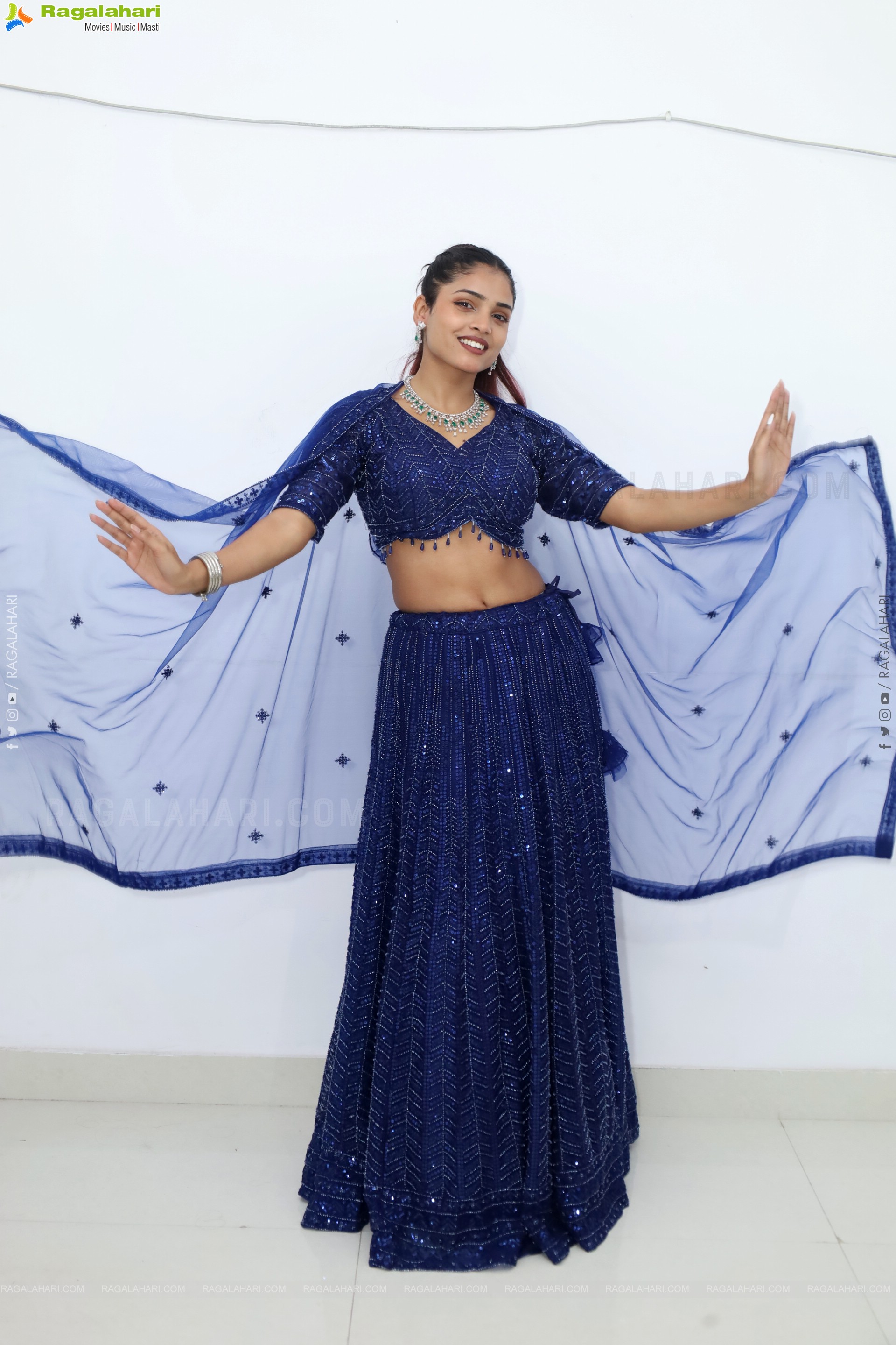 Soni Verma stills in Blue Designer Dress, HD Gallery