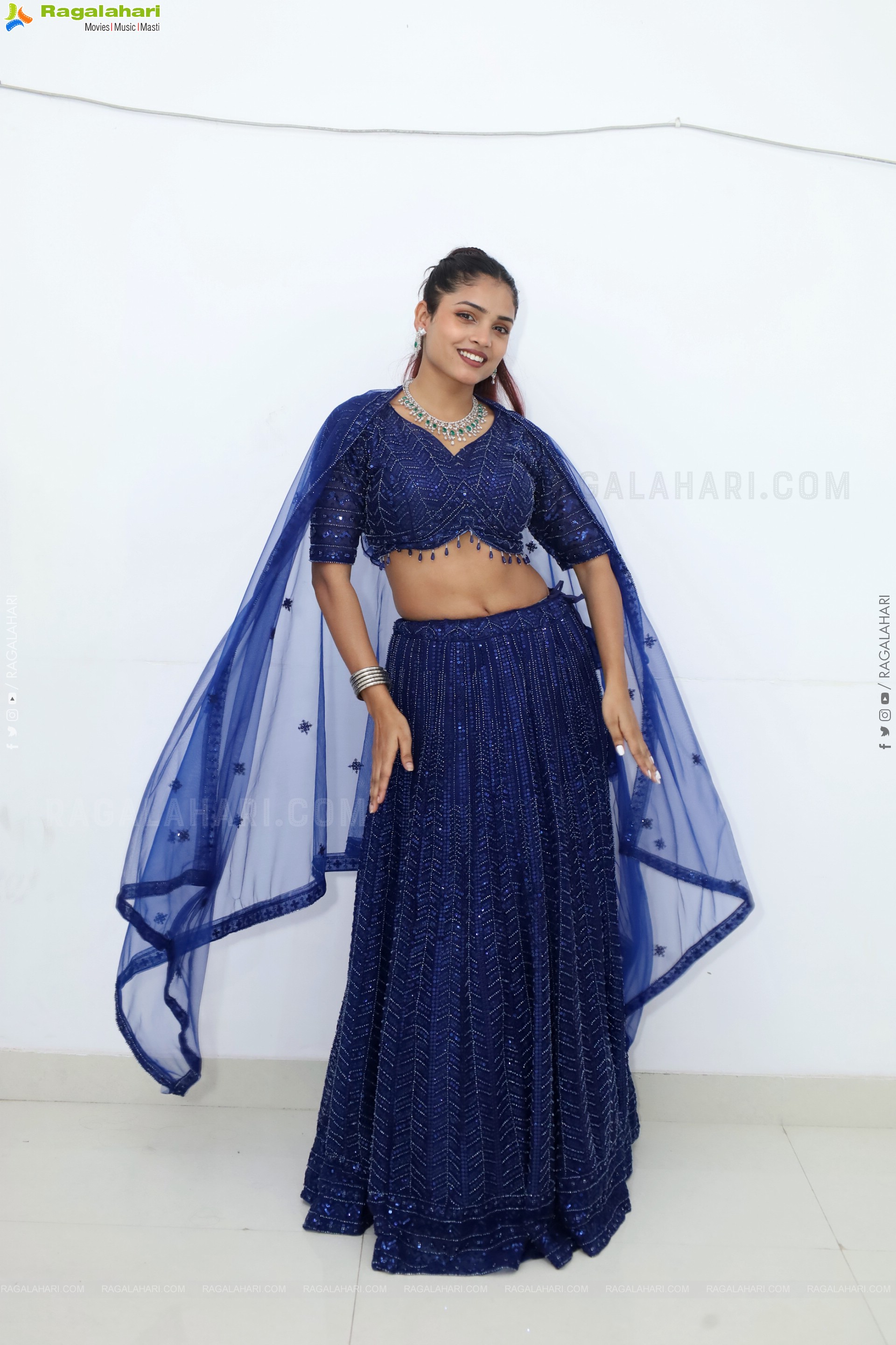 Soni Verma stills in Blue Designer Dress, HD Gallery