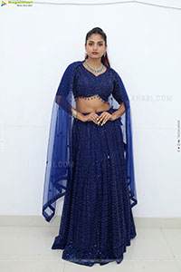 Soni Verma stills in Blue Designer Dress, HD Gallery