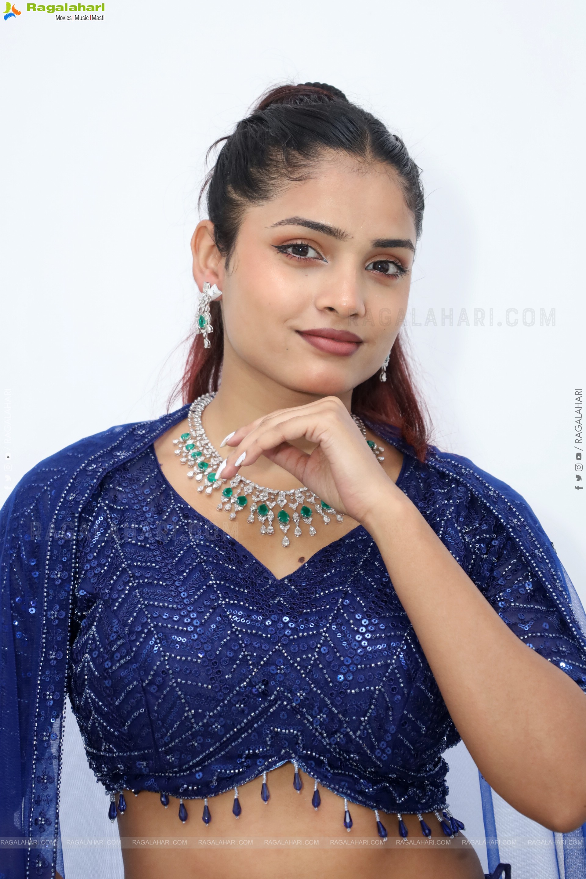 Soni Verma stills in Blue Designer Dress, HD Gallery