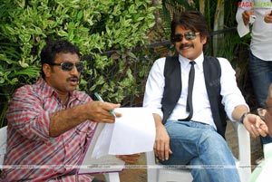 King (Nagarjuna, Trisha) Working Stills