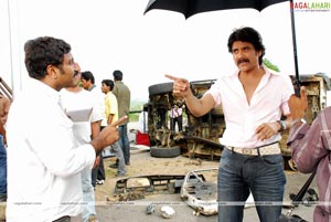 King (Nagarjuna, Trisha) Working Stills