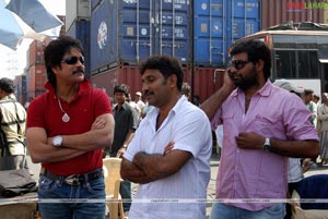 King (Nagarjuna, Trisha) Working Stills