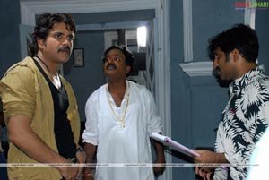 King (Nagarjuna, Trisha) Working Stills