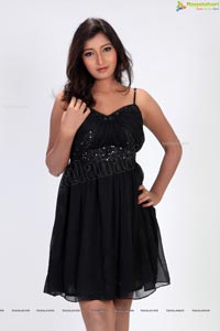 Vinisha Naidu in Black Dress