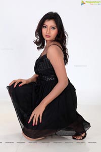 Vinisha Naidu in Black Dress