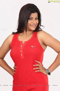 Veena Vijender in Red Dress