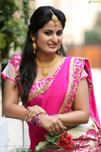 Ankitha in Half Saree