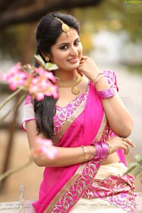 Ankitha in Half Saree