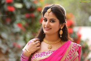 Ankitha in Half Saree