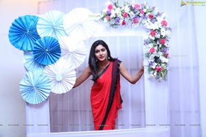 Sai Akshatha Red Saree