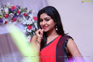 Sai Akshatha Red Saree