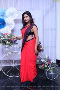 Sai Akshatha Red Saree