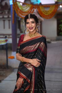 Manchu Lakshmi at Gudi Sambaralu at Dharampuri Kshetram