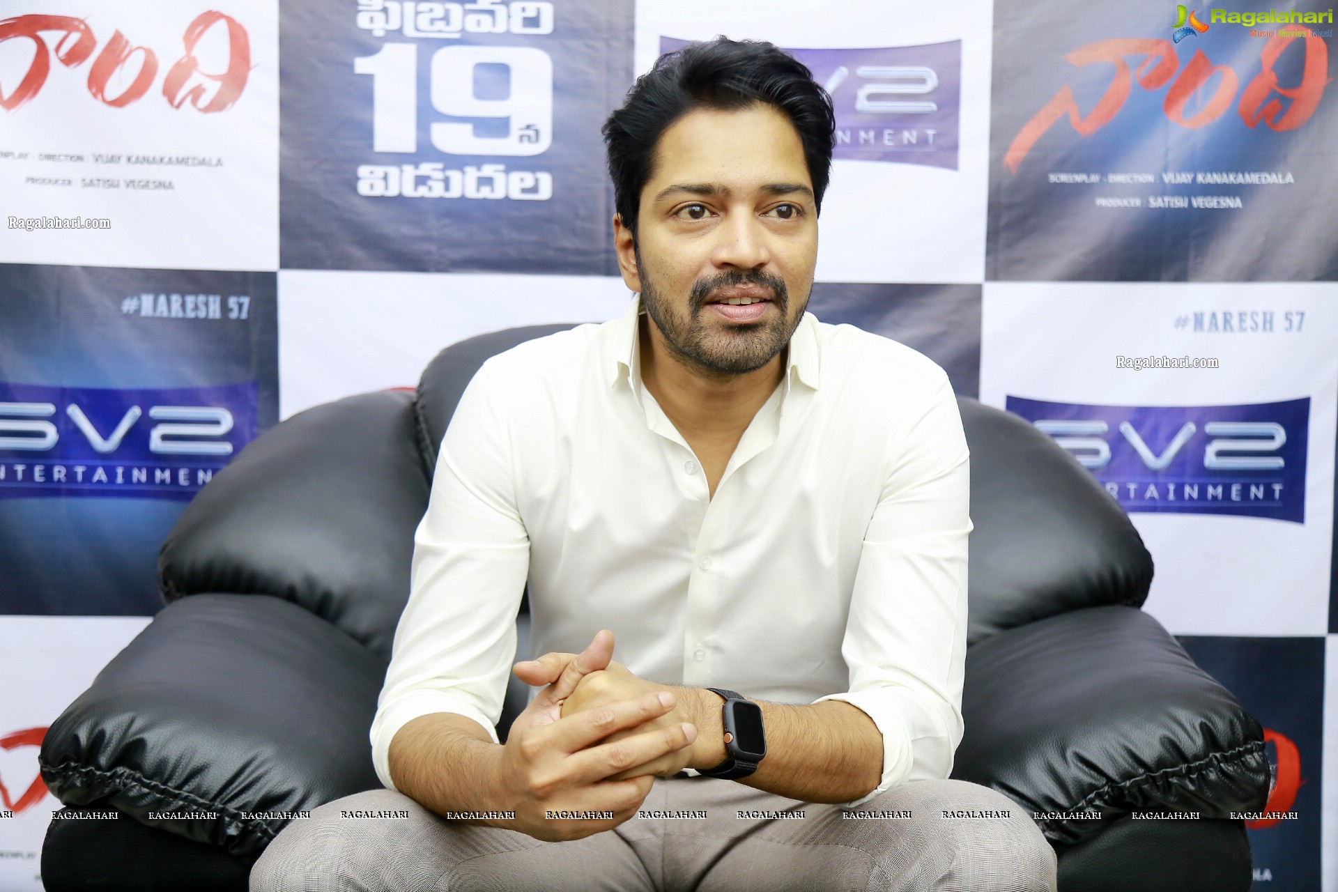 Allari Naresh at Naandi Movie Interview, HD Photo Gallery