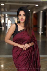 Anika Prem in Gorgeous Red Saree