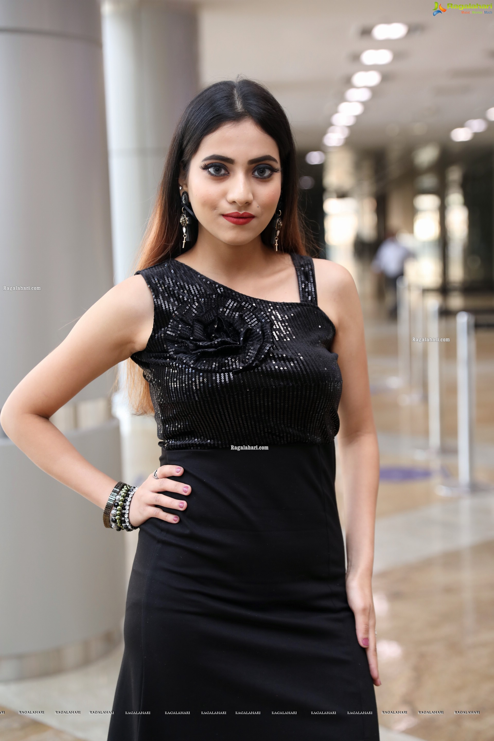 Dimple Thakur Front Slit Bodycon Dress, HD Photo Gallery