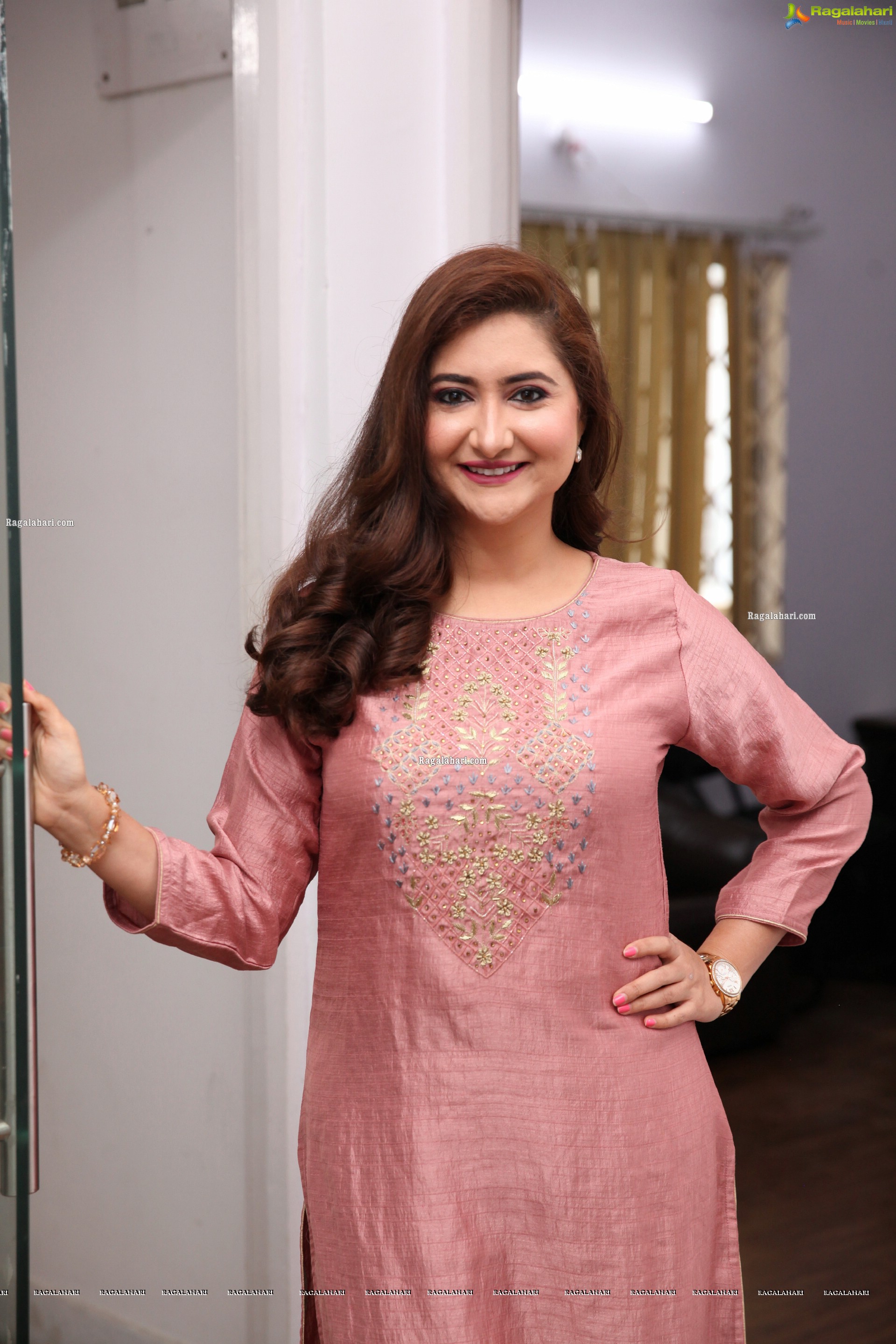 Harshada Patil in Pink Embellished Kurta, HD Photo Gallery