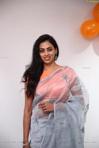 Kamakshi Bhaskarla In Silver Gray Saree