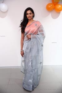 Kamakshi Bhaskarla In Silver Gray Saree