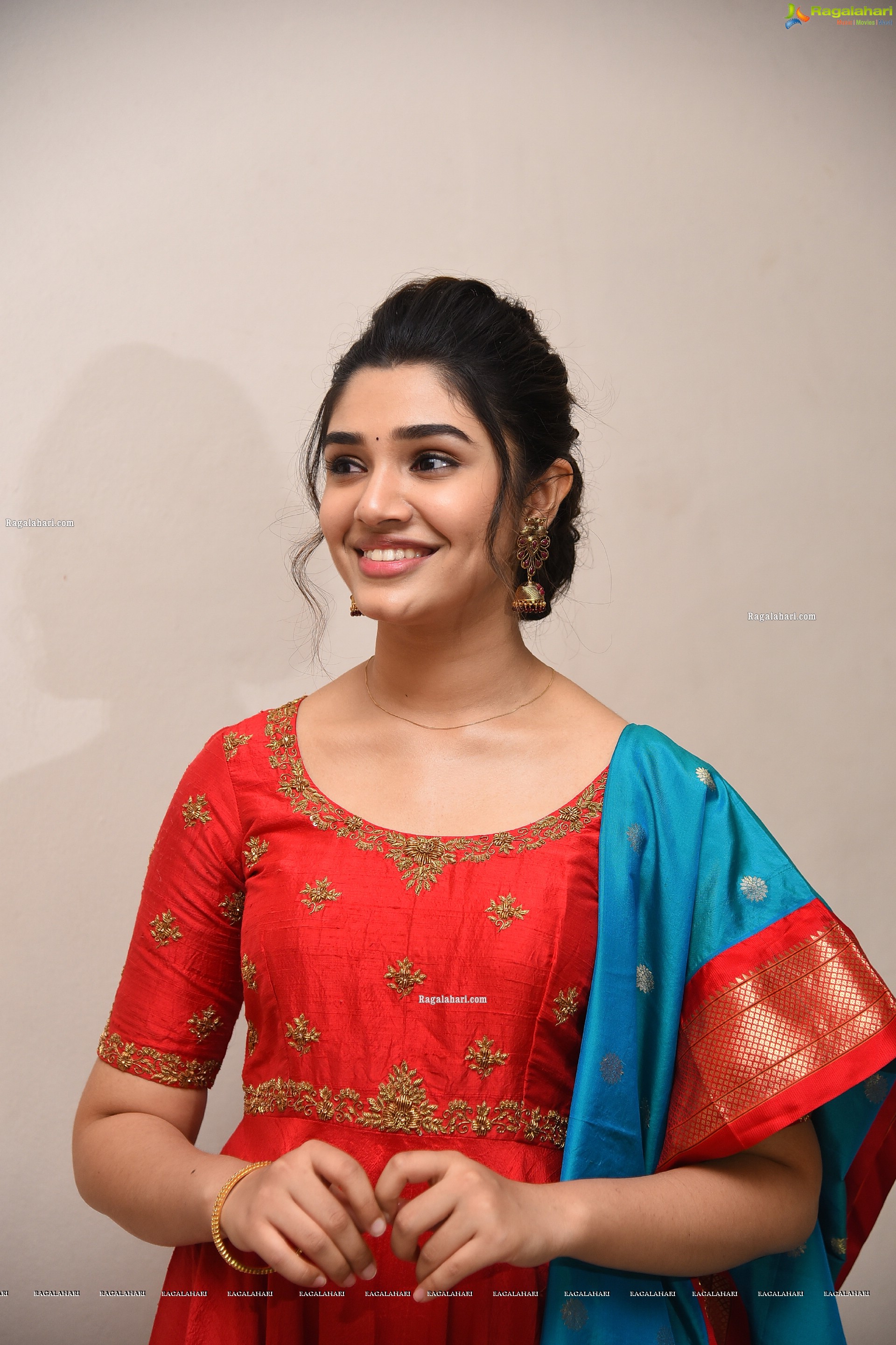 Krithi Shetty at Uppena Movie Success Meet, HD Photo Gallery