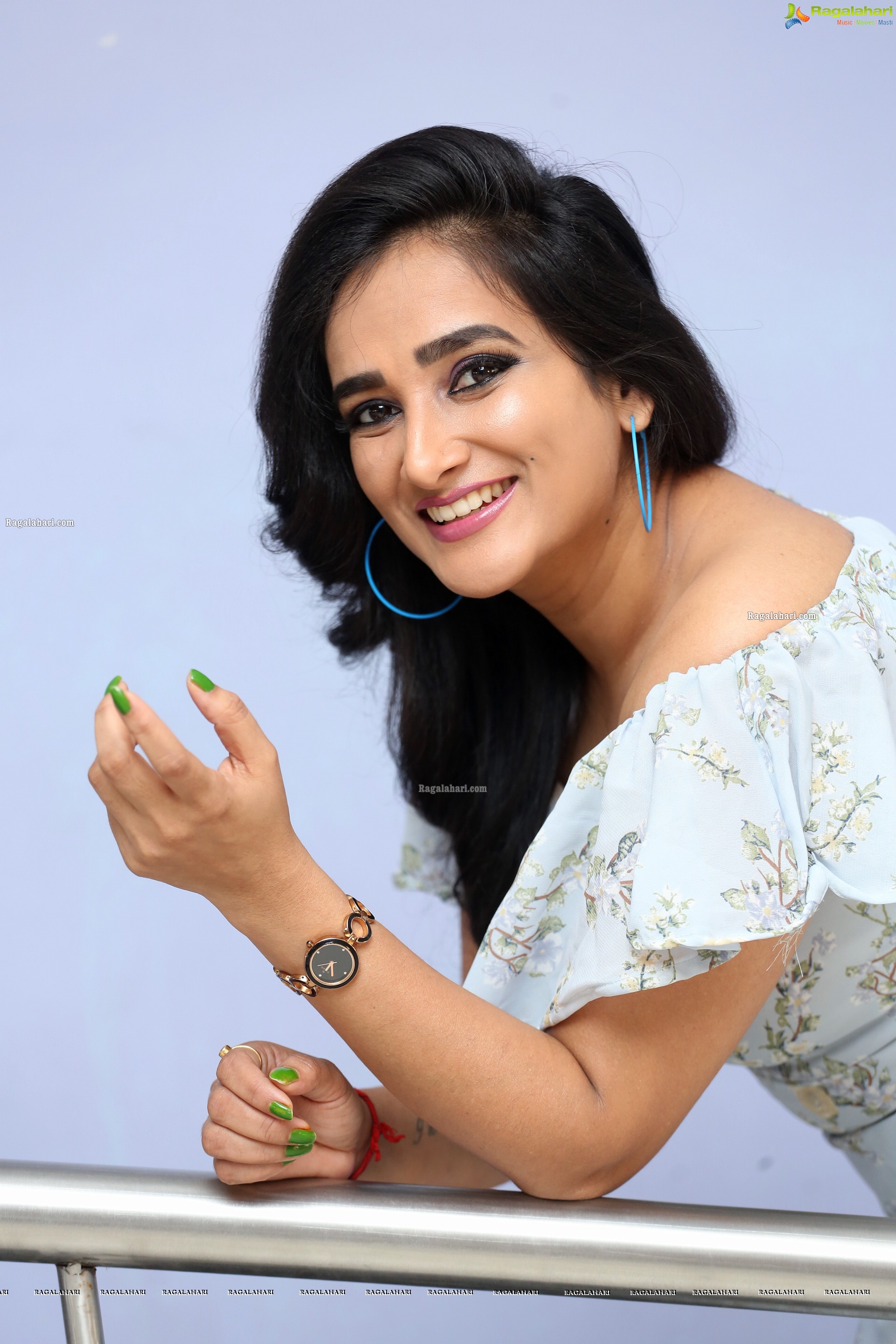 Madhu Krishnan in High Low Hem Ruffle Dress, HD Photo Gallery