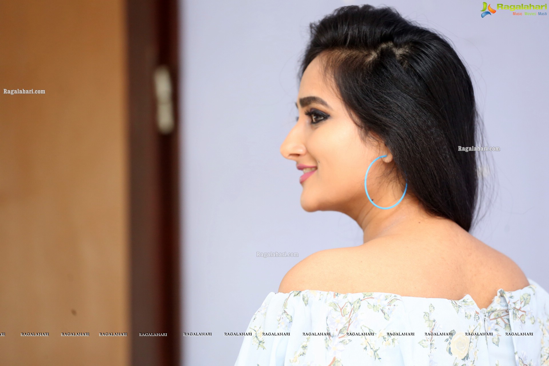 Madhu Krishnan in High Low Hem Ruffle Dress, HD Photo Gallery