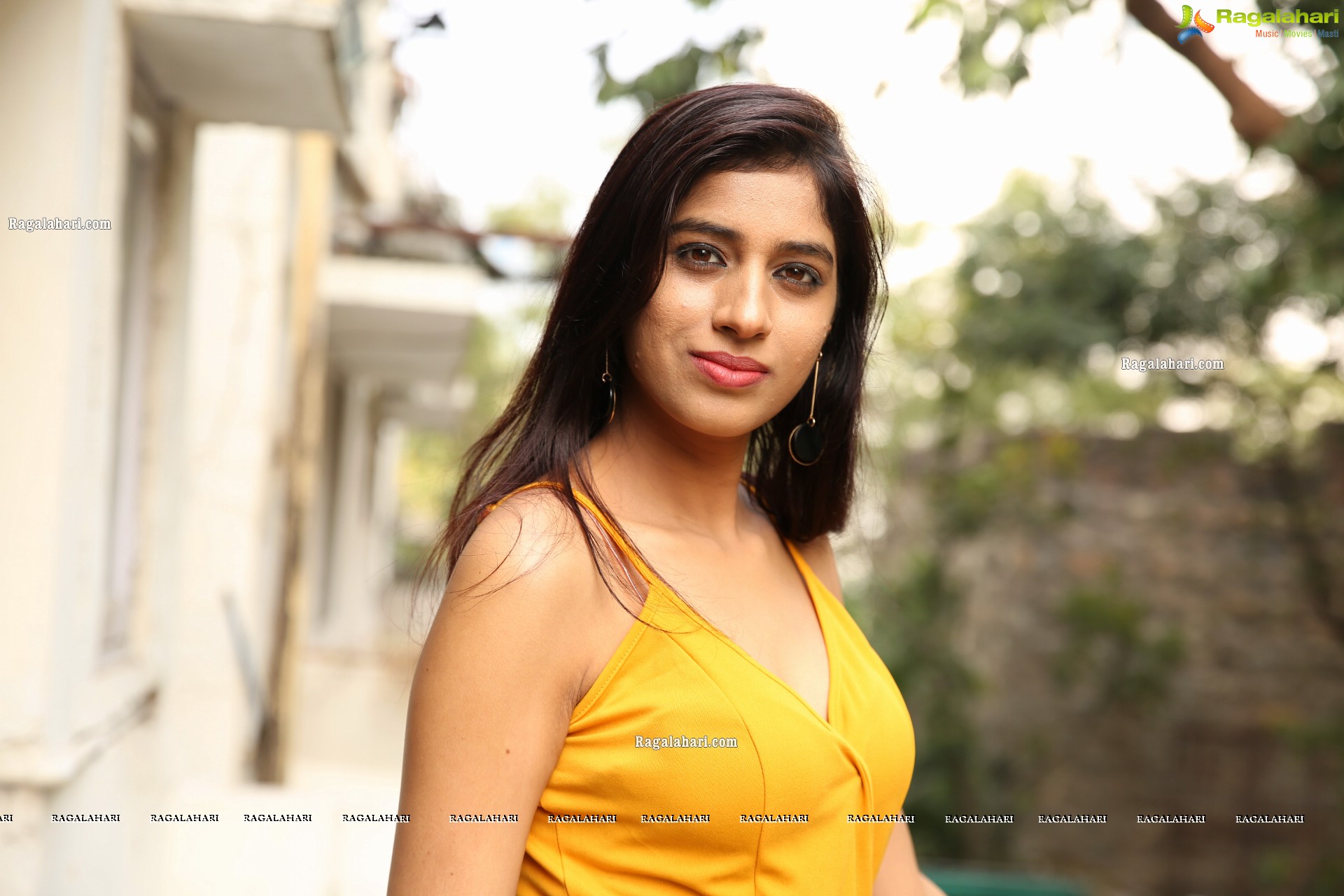 Naziya Khan at Yellow Spaghetti Strap Mini Dress, HD Photo Gallery
