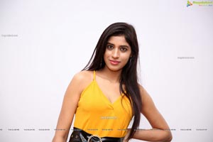 Naziya Khan at Yellow Spaghetti Strap Mini Dress