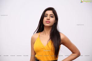 Naziya Khan at Yellow Spaghetti Strap Mini Dress