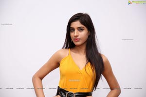 Naziya Khan at Yellow Spaghetti Strap Mini Dress