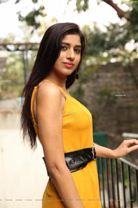 Naziya Khan at Yellow Spaghetti Strap Mini Dress