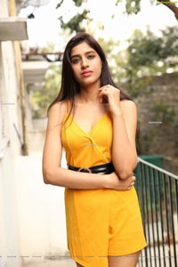 Naziya Khan at Yellow Spaghetti Strap Mini Dress